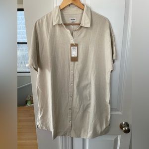 Rhythm Classic Shirt Dress Oat Size 10